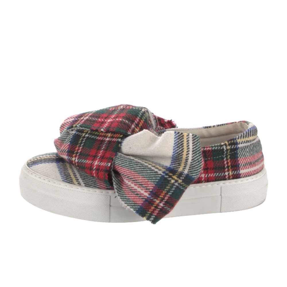 Joshua Sanders Canvas Plaid Print Sneakers/8